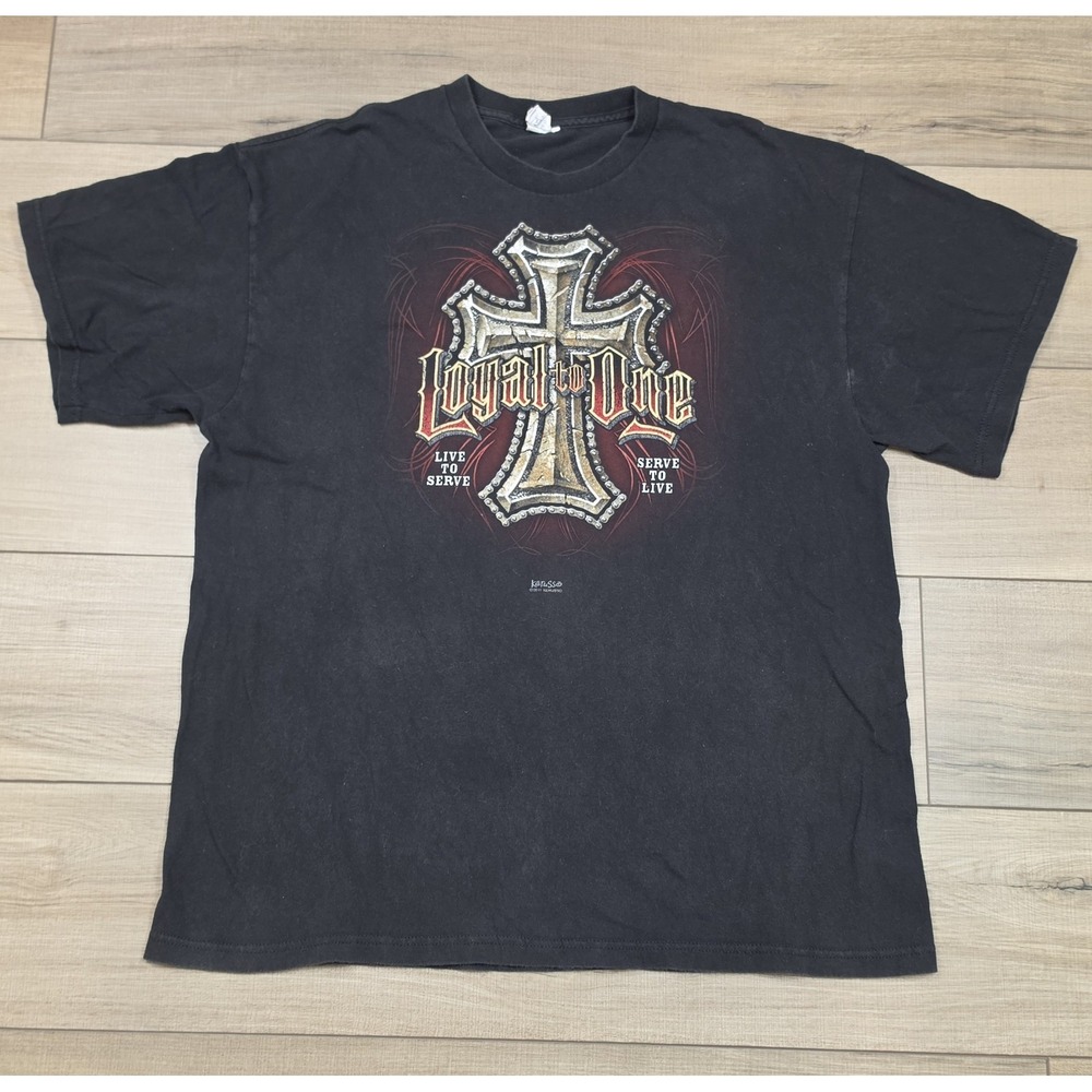 Kerusso Loyal To One Gods Only Son T-Shirt Y2k Christian Acts 4:12 Large